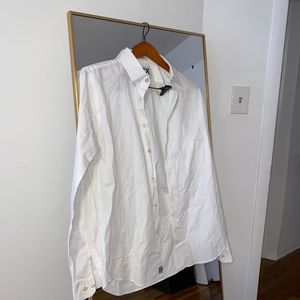 Express 1MX White Dress Shirt